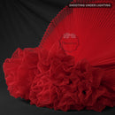 Big Red Great Pleated Organza Crinkle Fabric 6324