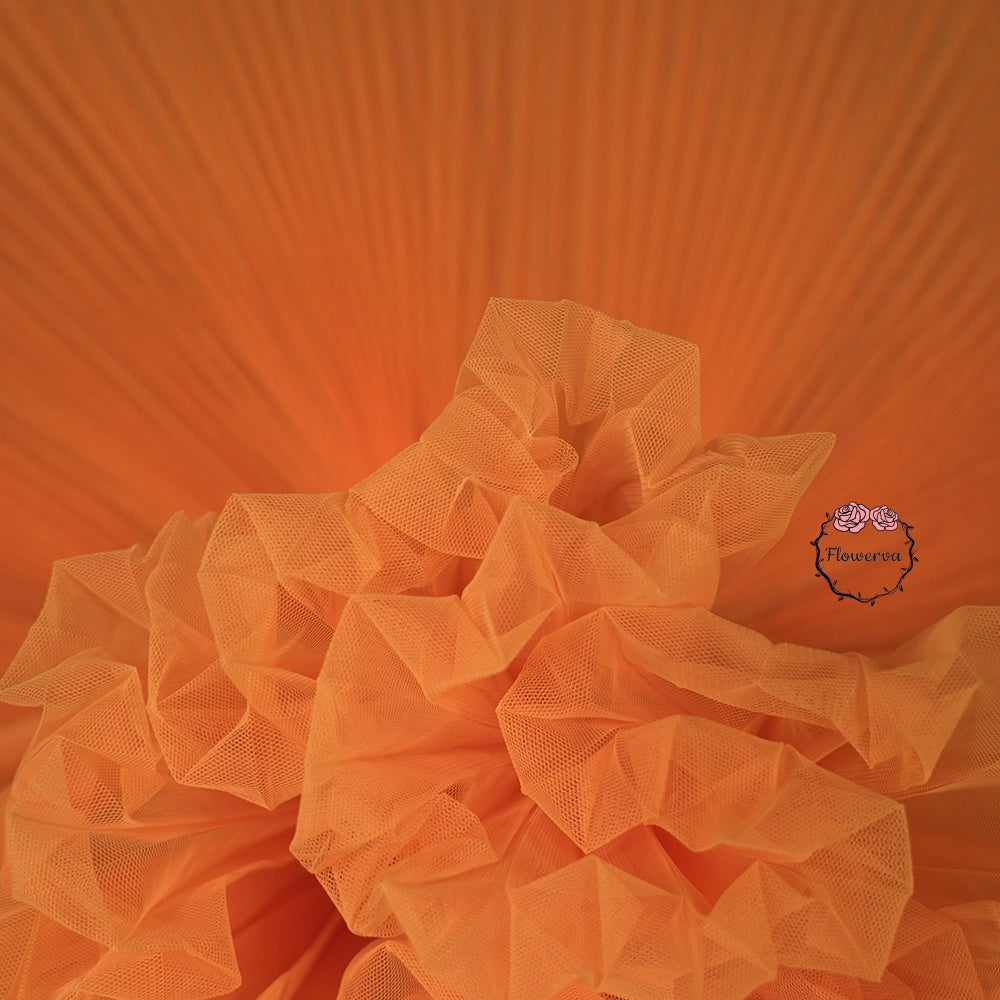 Lively Orange Pleated Fabric Bouquet