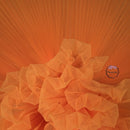 Bouquet en tissu plissé orange vif