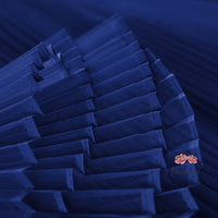 Grand tissu froissé en organza plissé bleu royal 6324