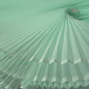 Aqua Green Great Pleated Organza Crinkle Fabric 6324
