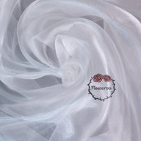 Flowerva Pure White Silk Organza Thin Soft Wedding Decoration Dress Design Fabric