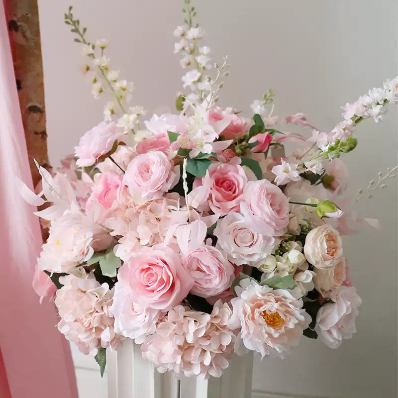 Flowerva Pink Simulation Flower Ball Arch Wedding Stage&Party&Car Show Decoration And Arrangement