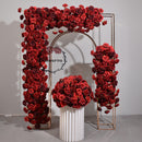 Flowerva Dark Red Series Simulated Floral Art Wedding&Party Stage Arrangement