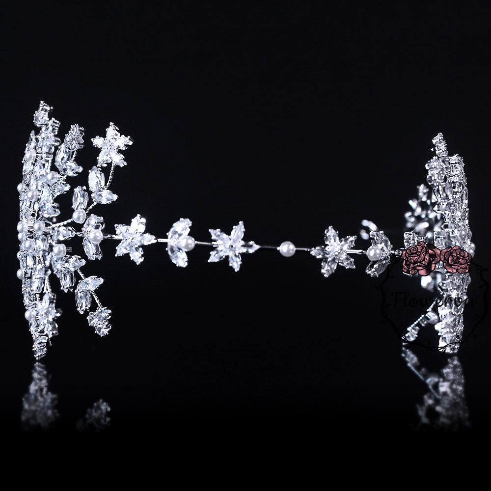 Flowerva High-End Creative Forest Style Bridal Crown Headband