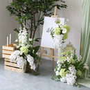 Flowerva Green Floral Scene Arrangement Wedding Event Background Set Props Simulated Flowers