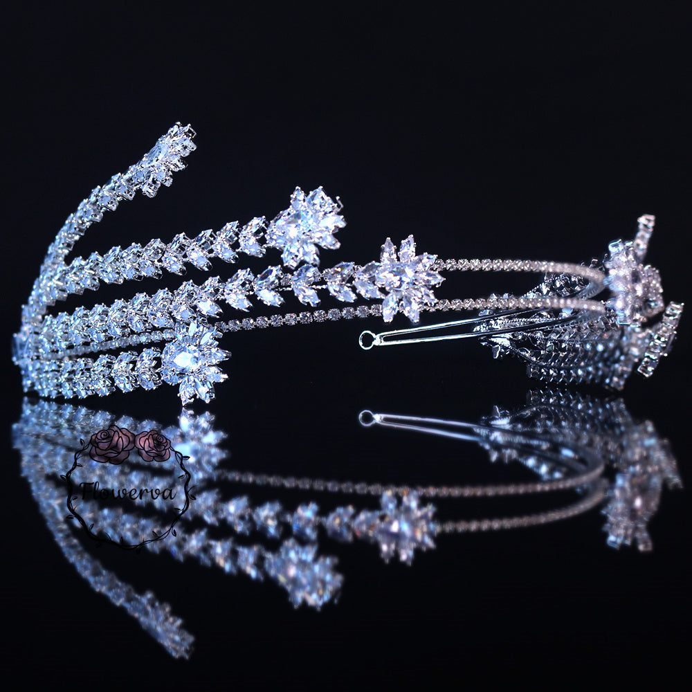 Flowerva Wedding Rhinestone Bridal Headband Handmade Bridal Headband