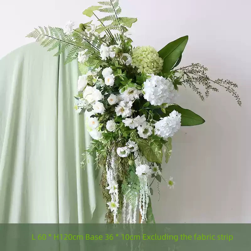 Flowerva Green Floral Scene Arrangement Wedding Event Background Set Props Simulated Flowers