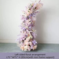 Flowerva Fragrant Taro Purple Horn Arch Simulation Flower Wedding&Event&Party Stage Background Decoration