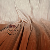 Brique classée rouge or chaud estampage rides plissage Texture tissu décoration de mariage