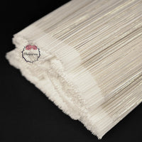 White Hot Gold Stamping Wrinkle Pleating Texture Fabric Wedding Decoration