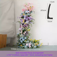 Flowerva Simulated Rose Garden Scenery Arches Wall mounted Flower Wedding&Party&Event Arrangement Decoration