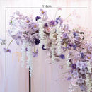 Flowerva Purple Style European Style Arch Simulation Flower Arrangement Wedding Event Party Background Decoration