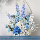 Flowerva Blue Wedding Event Simulation Floral Arch Flower Platform Pillar Flower Pile Props