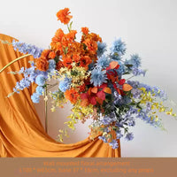 Flowerva Orange Premade-Flower Wedding&Proposal Stage Background Arrangement Set Decoration