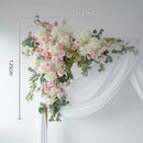 Flowerva Pure Pink White Simulation Rose Art European Wooden Frame Arch Wedding Stage Activity Background Decoration Props