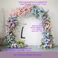 Flowerva Simulated Rose Garden Scenery Arches Wall mounted Flower Wedding&Party&Event Arrangement Decoration