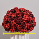 Flowerva Dark Red Series Simulated Floral Art Wedding&Party Stage Arrangement