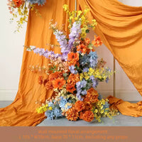 Flowerva Orange Premade-Flower Wedding&Proposal Stage Background Arrangement Set Decoration