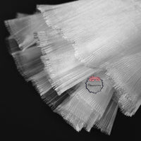 White Glossy Pleated Texture Wedding Dress Styling Fabric