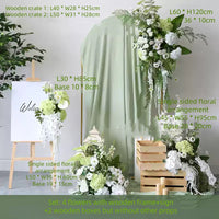 Flowerva Green Floral Scene Arrangement Wedding Event Background Set Props Simulated Flowers