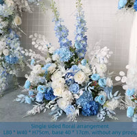 Flowerva Blue Wedding Event Simulation Floral Arch Flower Platform Pillar Flower Pile Props