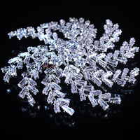 Flowerva Silver Shimmering Snowflake Diamond Hair Accessories