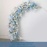 Flowerva Blue Wedding Event Simulation Floral Arch Flower Platform Pillar Flower Pile Props