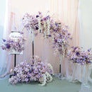 Flowerva Purple Style European Style Arch Simulation Flower Arrangement Wedding Event Party Background Decoration