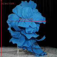 Flowerva Giant Medium Blue Flying Sky Flower Shape Party&Wedding Event Decora