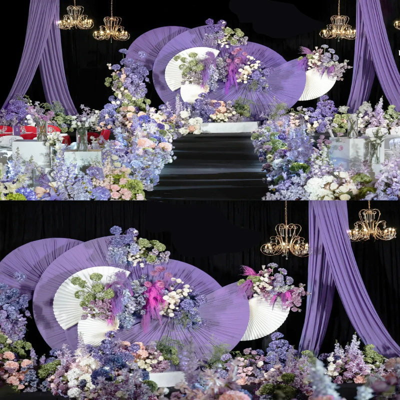 Light Purple Elastic Vertical Drapery Party & Wedding Decoration #18