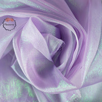 Flowerva cristal brillant Organza perle violet robe de mariée/décoration Design tissu 