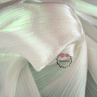 Tissu Organza plissé Texture sirène, décoration de mariage, conception de robe de mariée