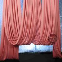 Peach Pink Elastic Milk Silk Drapery Wedding Ceiling&Background Wall Decora #126