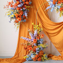 Flowerva Orange Premade-Flower Wedding&Proposal Stage Background Arrangement Set Decoration