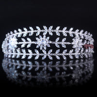 Flowerva Sun Snow Diamond Queen Princess Crown Bridal Headband