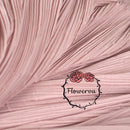 Flowerva Light Gray Pink Flowerva Pleated Decoration Printmaking Fabric