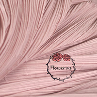 Tissu de gravure de décoration plissé Flowerva gris rose