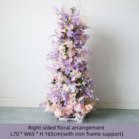 Flowerva Fragrant Taro Purple Horn Arch Simulation Flower Wedding&Event&Party Stage Background Decoration