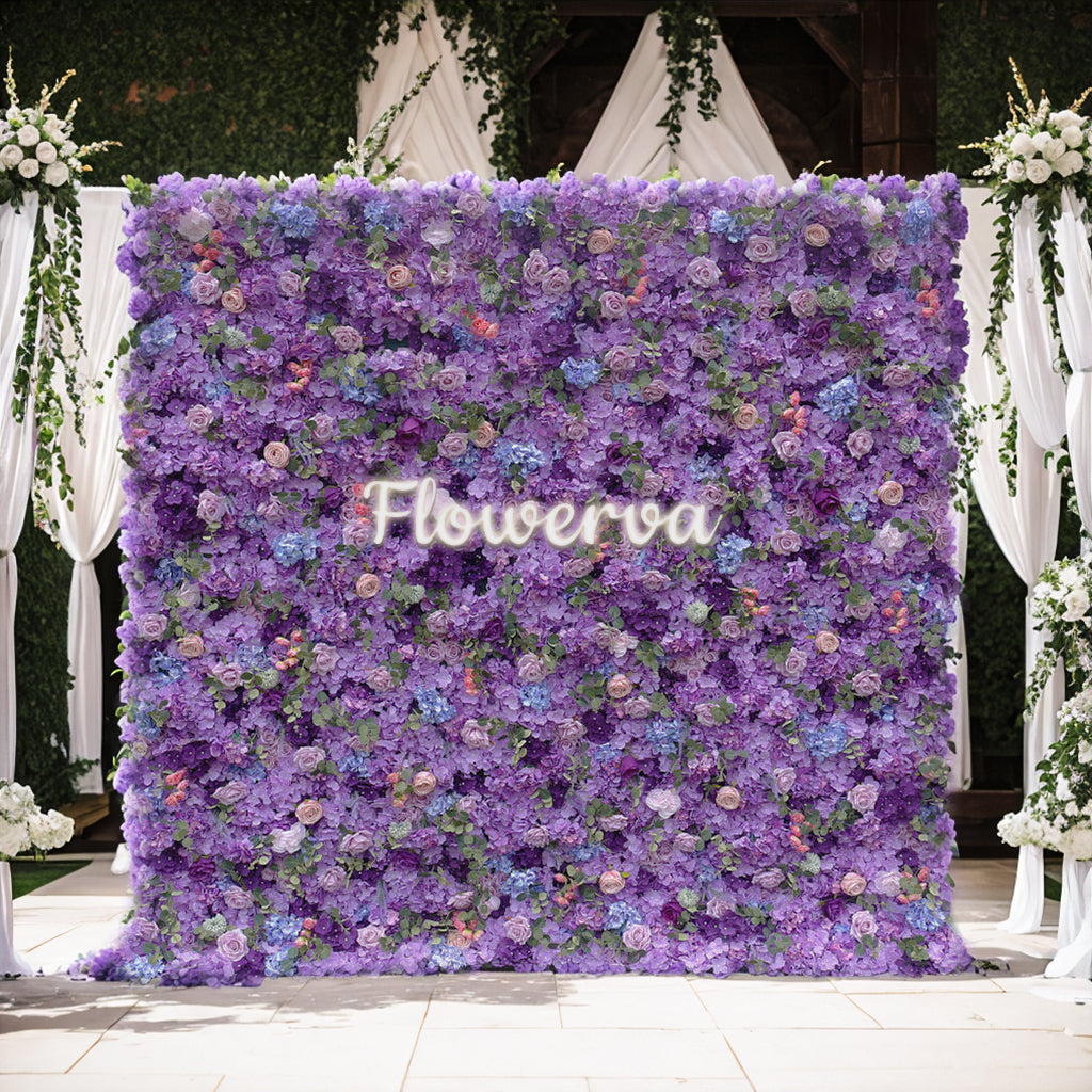 Flowerva Regal Purple Décoration murale florale élégante