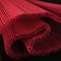 Wine Red Pleated Fabric Large Bouquet Design