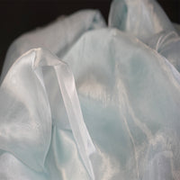 Flowerva Blue Silk Organza Thin Soft Wedding Decoration Dress Design Fabric