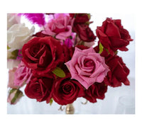 Flowerva – Bouquets de roses artificielles en plumes, pour desserts de mariage, centres de Table, Bouquets de fleurs