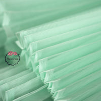 Tissu froissé en organza plissé vert aqua 6324