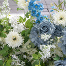 Flowerva Décoration florale simulée de style forêt bleue