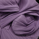 Light Purple Flowerva Pleated Decoration Printmaking Fabric