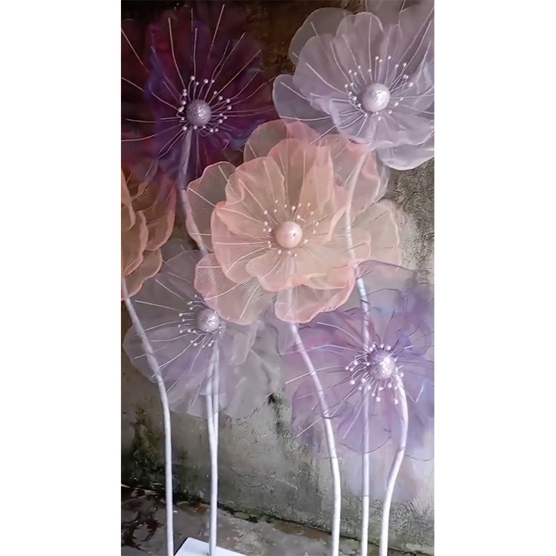 Tissu tournesol couleur sirène à 6 fleurs