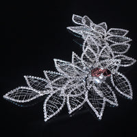 Flowerva Forest Hollow Leaves Rhinestone Wedding Dress Bride Headband