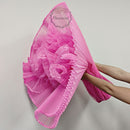 Tissu froissé en organza plissé rose Barbie 6324