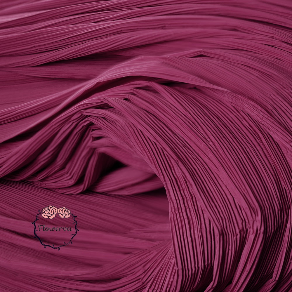 Tissu de gravure de décoration plissée Flowerva rose violet
